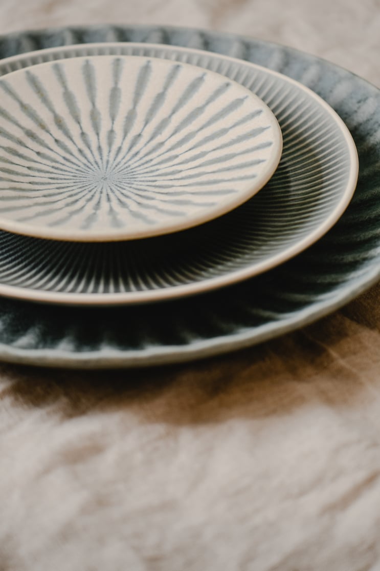 Ceramic Plates in Close Up Photography